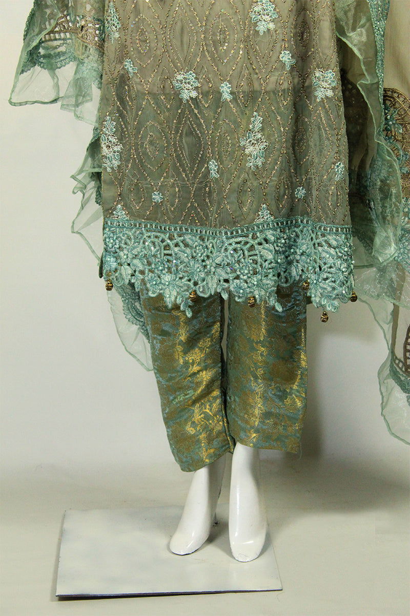 Applique & Lace Dupatta: Fusion Flair with Shafoon - M.M Collection - 