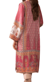 Blush Pink Embellished Kurta – Vibrant Floral Elegance - M.M Collection - 