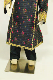 Eastern Comfort: Mini Dress with Full Shoulders & Sadi Shalwar (Kids) - M.M Collection - 