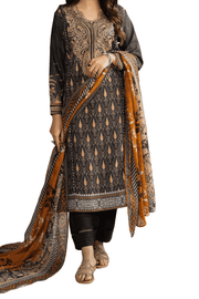 Elegant Black and Bronze Ethnic Embroidered Kurta – Timeless Charm - M.M Collection - 