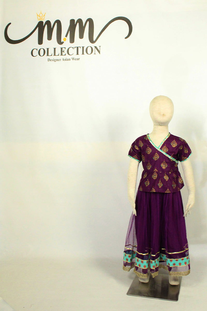Emerald Elegance: Kurti with Half Sleeves & Flowy Sharara Set - M.M Collection - 