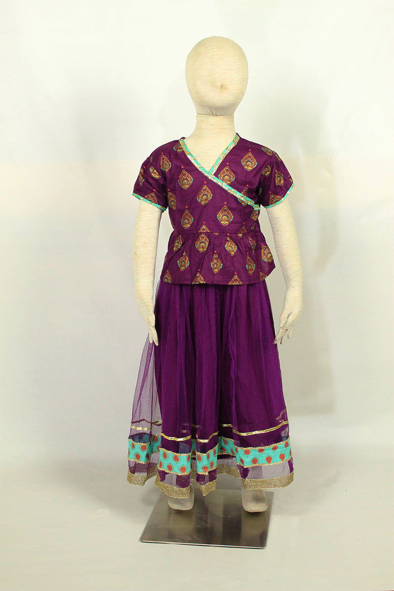 Emerald Elegance: Kurti with Half Sleeves & Flowy Sharara Set - M.M Collection - 