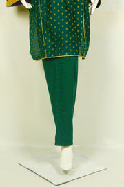 Emerald Green Dress: Gota-Inspired Details & Flowing Shalwar - M.M Collection - 