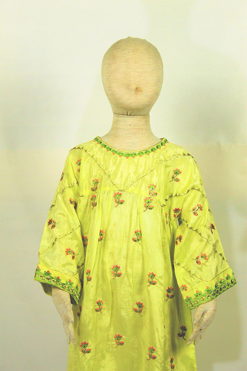 Exquisite Embroidery: Frock with Appliques & Matching Shalwar Set - M.M Collection - 