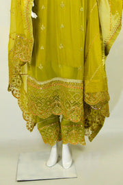 Gota & Applique Ensemble: Embrace Tradition for Mehendi Night - M.M Collection - 