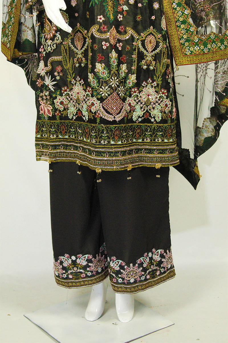 Gota Kinari Dupatta & Applique Work Dress: Dazzle with Tradition - M.M Collection - 