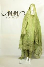Gota Kinari Embroidered Ensemble: Dazzling with Gold - M.M Collection - 