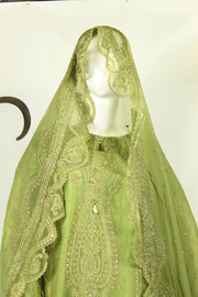 Gota Kinari Embroidered Ensemble: Dazzling with Gold - M.M Collection - 