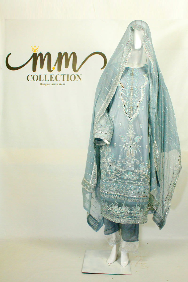 Gota Kinari & Silver Ensemble: Embrace Eastern Elegance - M.M Collection - 