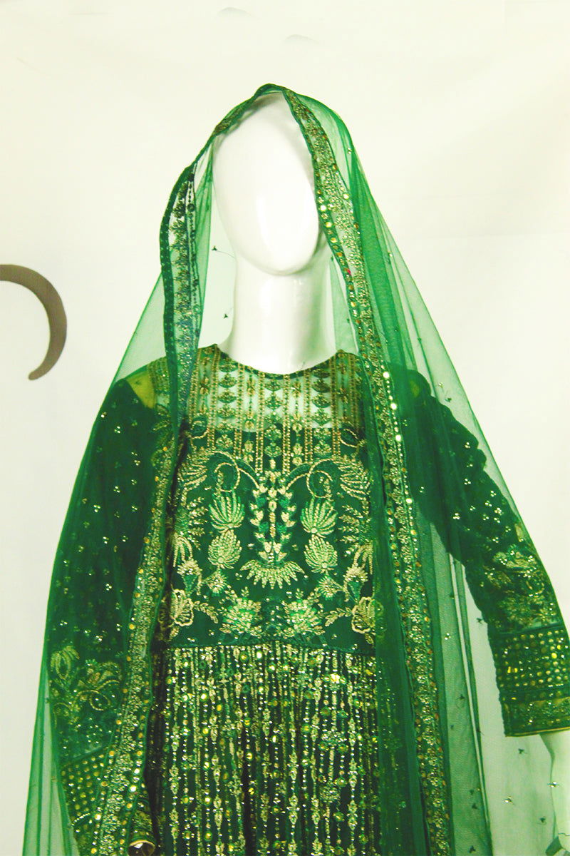Lace Hem & Shaded Shalwar: Modern Maxi Dress with Eastern Touch - M.M Collection - 