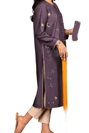 Lavender Floral Embroidered Kurta – Delicate Charm - M.M Collection - 