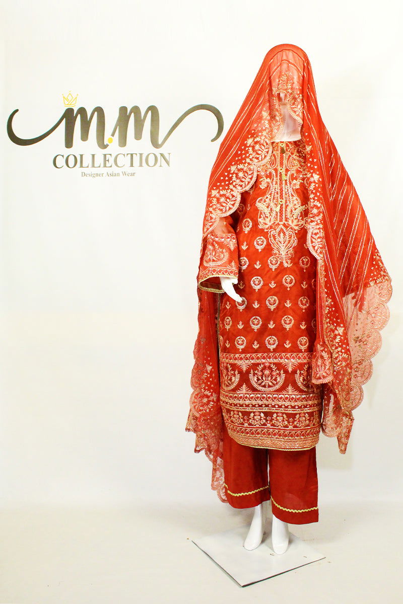 Machini Dupatta & Shameez Work Kameez: Exquisite Ensemble - M.M Collection - 