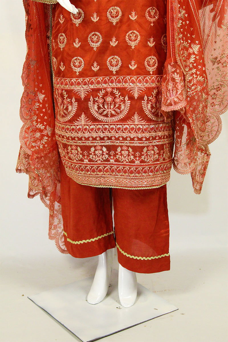 Machini Dupatta & Shameez Work Kameez: Exquisite Ensemble - M.M Collection - 