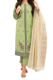 Sage Green Embroidered Kurta – Soft and Elegant - M.M Collection - 