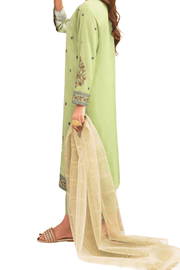 Sage Green Embroidered Kurta – Soft and Elegant - M.M Collection - 