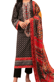 Vibrant Black and Red Ethnic Print Kurta – Bold and Beautiful - M.M Collection - 