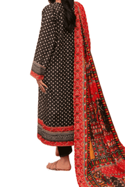 Vibrant Black and Red Ethnic Print Kurta – Bold and Beautiful - M.M Collection - 